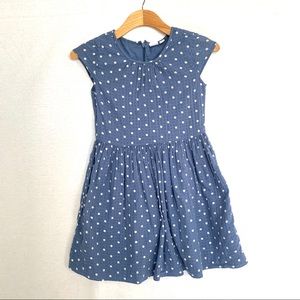 Girls Blue Polkadot Gap Dress Sz L